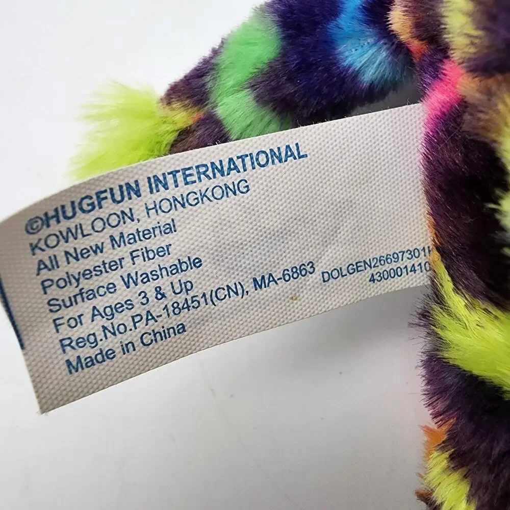 Hug Fun Colorful Leopard Purse Plush Stuffed Toy 9
